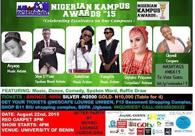 Nigerian Kampus Awards 2015 live in Uniben