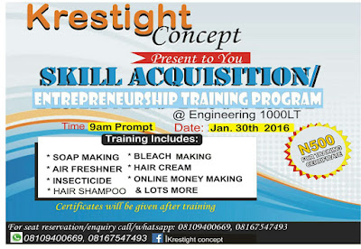 Skill Acquisition/ Entrepreneurship training program