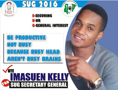 READ: Campaign manifesto of Imasuen kelly (SUG Sec Gen candidate)