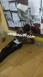 UNIBEN: A thief caught in Hall 3 today