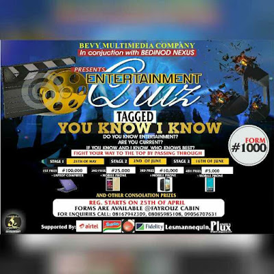 Entertainment quiz  tagged “YOU KNOW I KNOW”