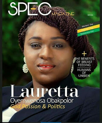 SUG President Lauretta graces the cover of SPEC MAGAZINE
