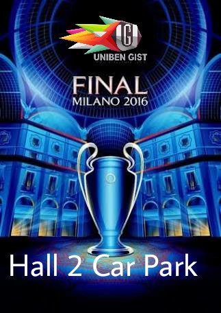 Champions league Final Live in Hall 2 Car Park