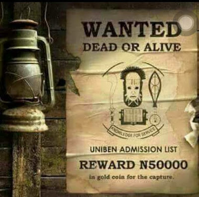 FUNNY POST: PROTEST FOR THE DELAY IN THE RELEASE OF UNIBEN ADMISSION LIST