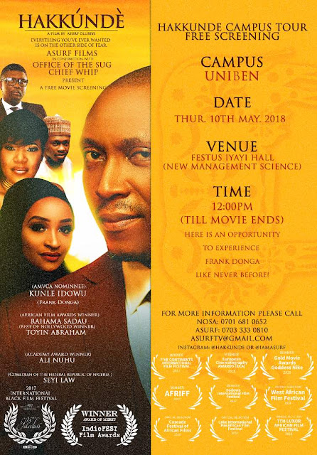 A Free Movie Screening: Frank Donga Live in Uniben