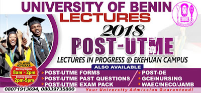 University of Benin Hosts 2018 POST-UTME/DE lectures