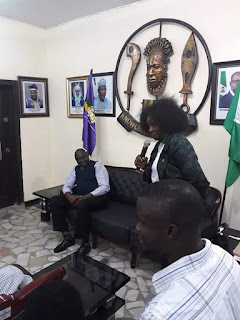 Photos: Uniben VC hosts School Football Team at his office